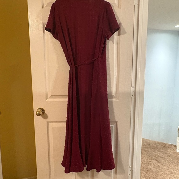 PrettyGarden Red Textured dress - Picture 2 of 5